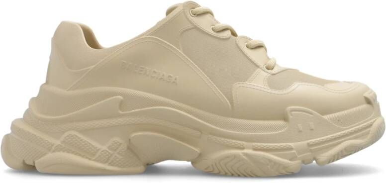 Balenciaga Triple S veterschoenen Beige Dames