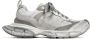 Balenciaga Verontruste Faux Suede Mesh Sneakers Grijs - Thumbnail 1