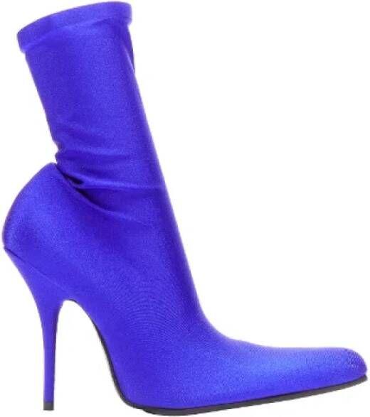 Balenciaga Vintage Pre-owned Cotton boots Blue Dames