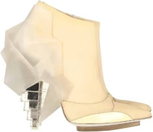 Balenciaga Vintage Pre-owned Fabric boots Beige Dames