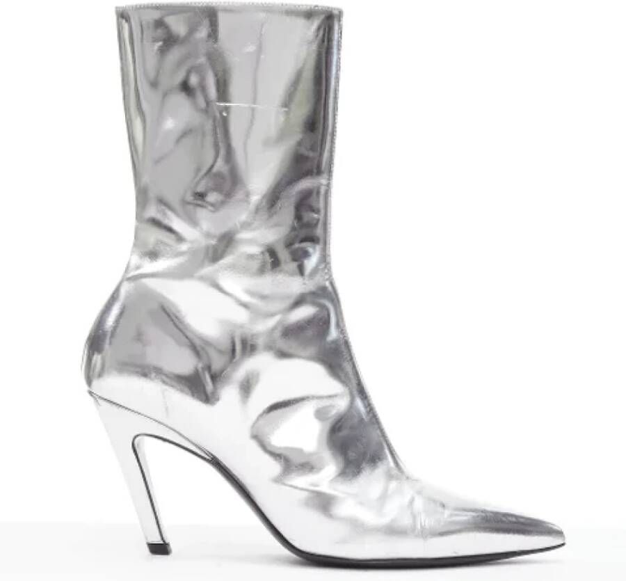 Balenciaga Vintage Pre-owned Leather boots Gray Dames