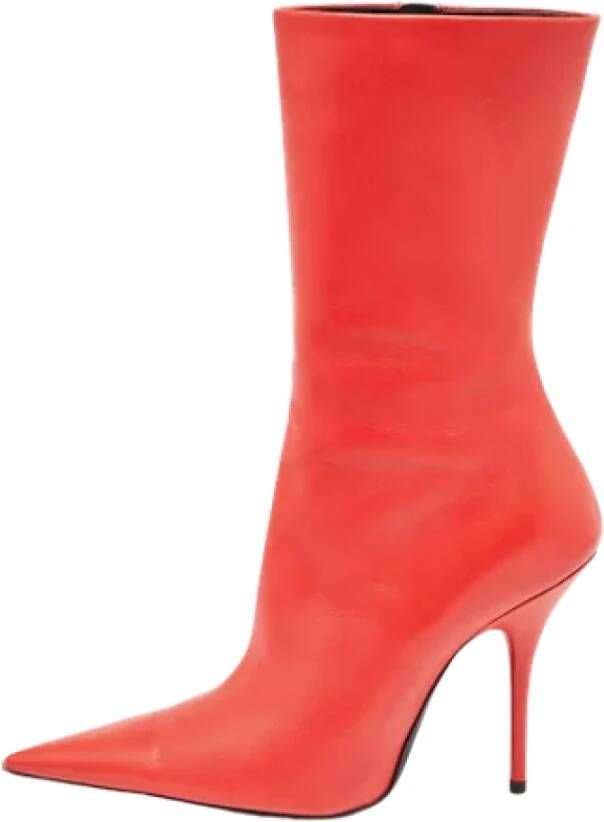 Balenciaga Vintage Pre-owned Leather boots Red Dames