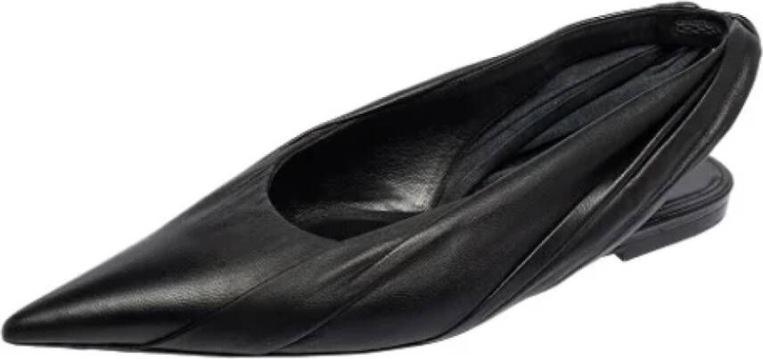 Balenciaga Vintage Pre-owned Leather flats Black Dames