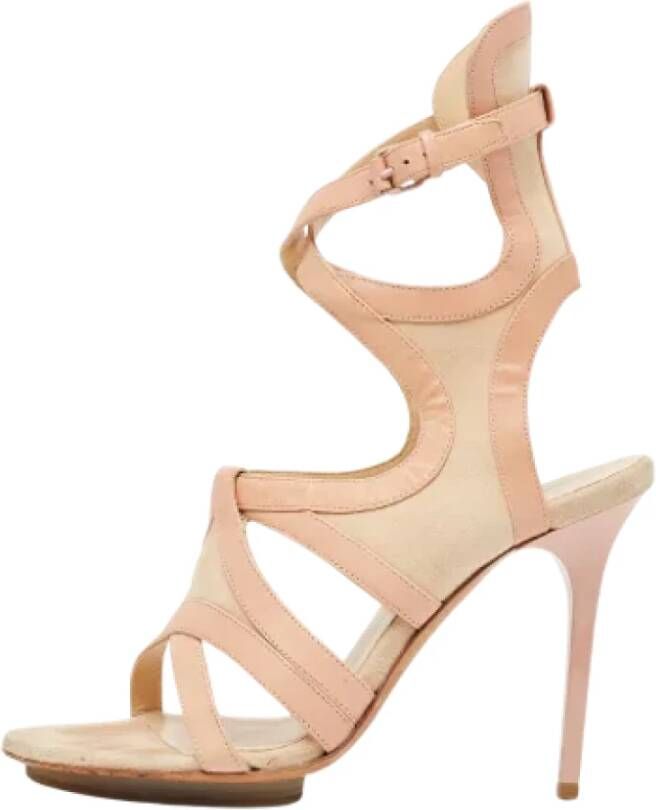 Balenciaga Vintage Pre-owned Leather heels Beige Dames