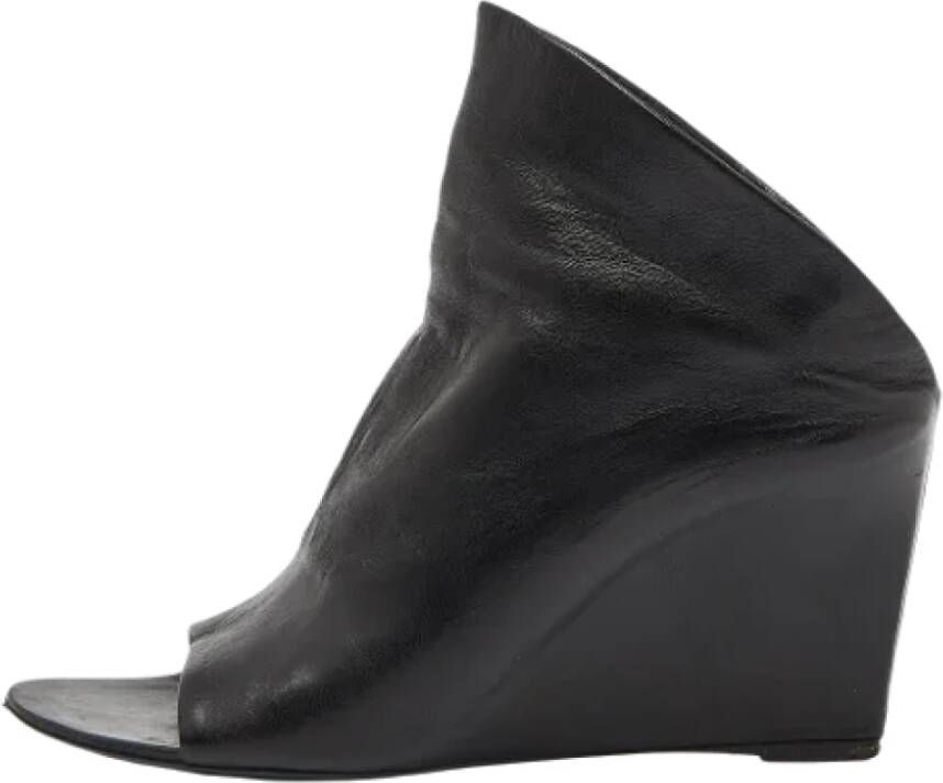Balenciaga Vintage Pre-owned Leather sandals Black Dames