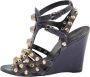 Balenciaga Vintage Pre-owned Leather sandals Blue Dames - Thumbnail 1