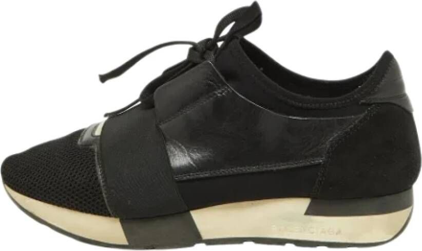 Balenciaga Vintage Pre-owned Leather sneakers Black Dames