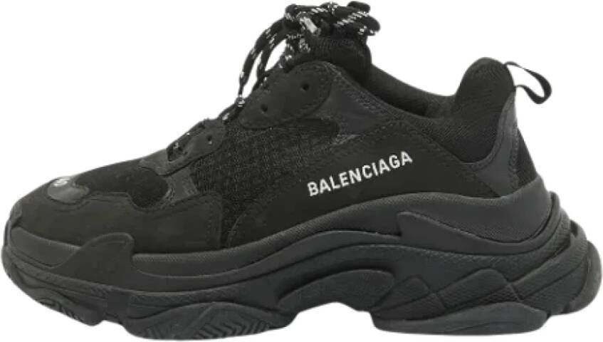 Balenciaga Vintage Pre-owned Leather sneakers Black Dames