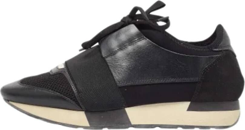 Balenciaga Vintage Pre-owned Leather sneakers Black Dames