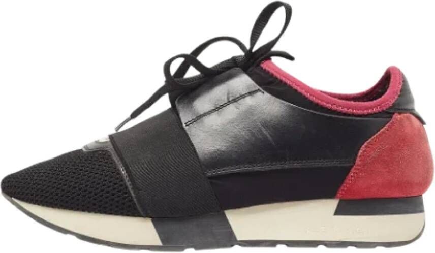 Balenciaga Vintage Pre-owned Leather sneakers Black Dames