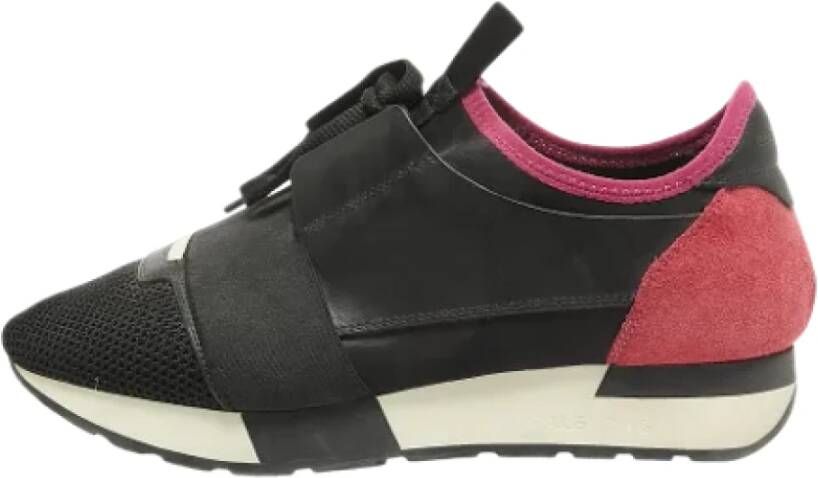 Balenciaga Vintage Pre-owned Leather sneakers Black Dames