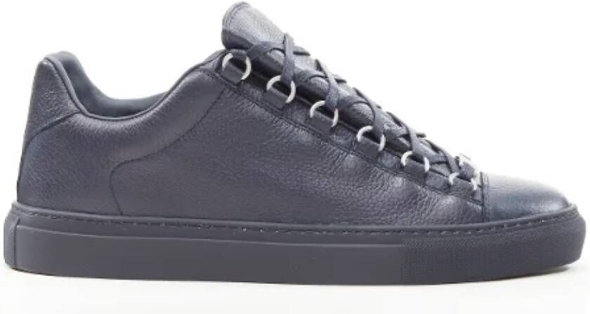 Balenciaga Vintage Pre-owned Leather sneakers Blue Dames