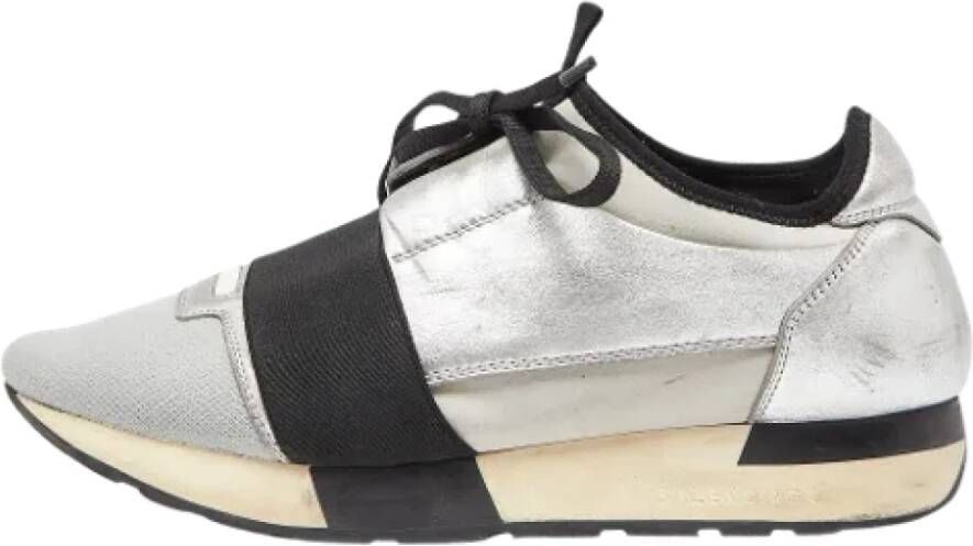 Balenciaga Vintage Pre-owned Leather sneakers Gray Dames