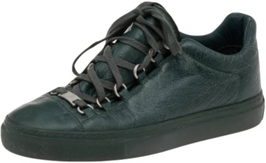 Balenciaga Vintage Pre-owned Leather sneakers Green Dames
