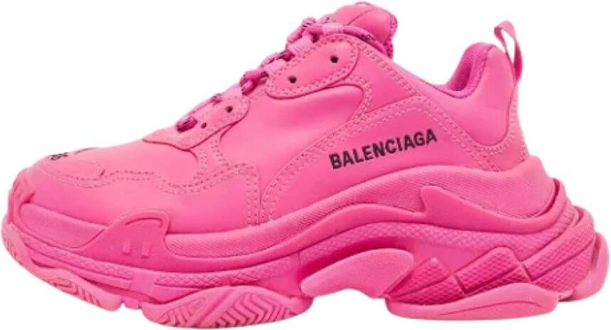 Balenciaga Vintage Pre-owned Leather sneakers Pink Dames