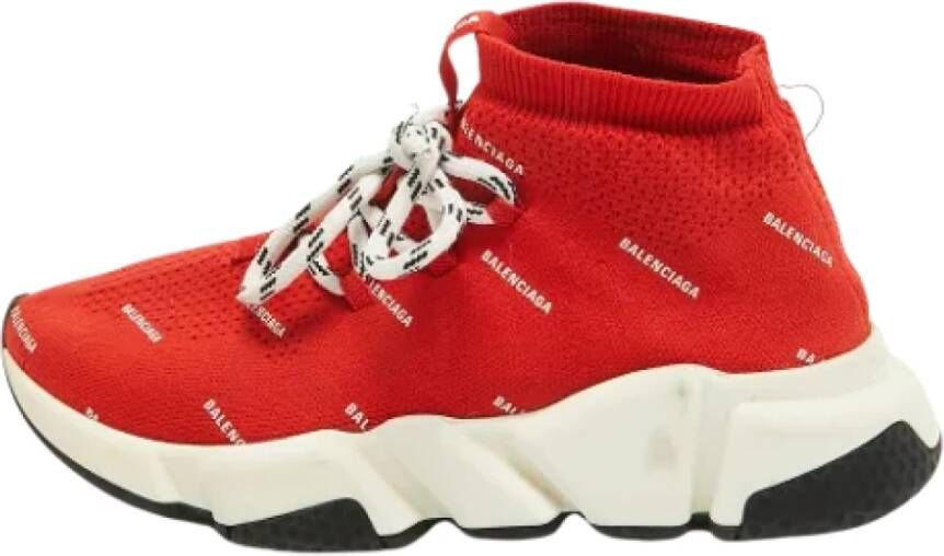 Balenciaga Vintage Pre-owned Leather sneakers Red Dames