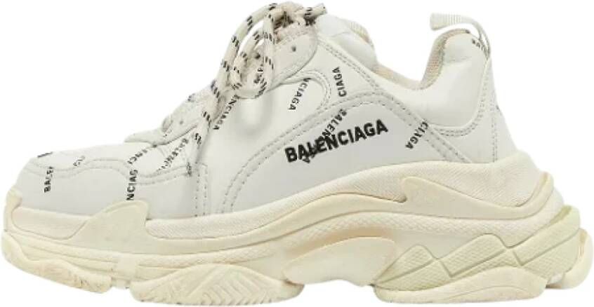 Balenciaga Vintage Pre-owned Leather sneakers White Dames