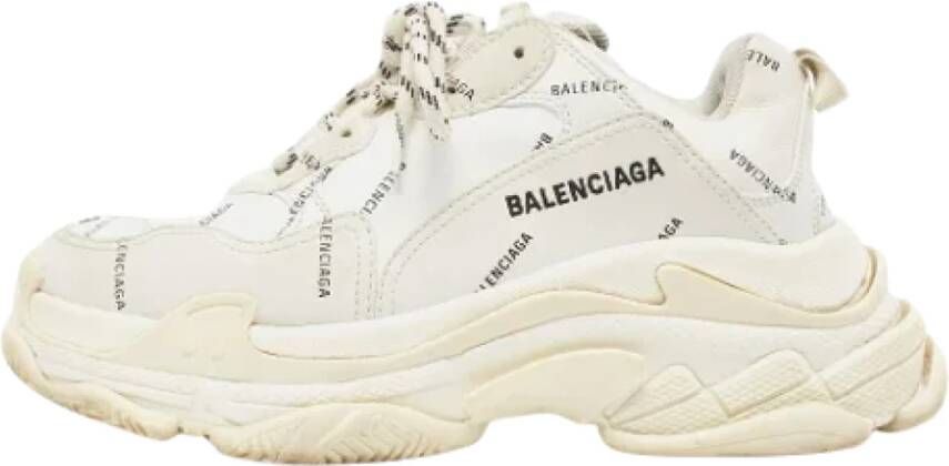 Balenciaga Vintage Pre-owned Leather sneakers White Heren