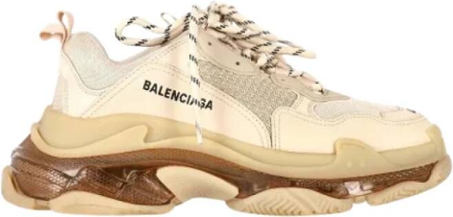 Balenciaga Vintage Pre-owned Plastic sneakers Beige Dames