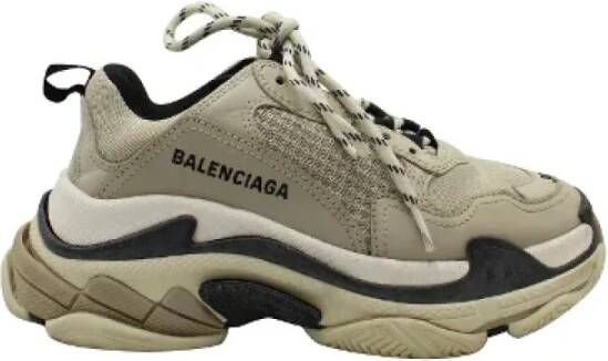Balenciaga Vintage Pre-owned Polyester sneakers Beige Dames