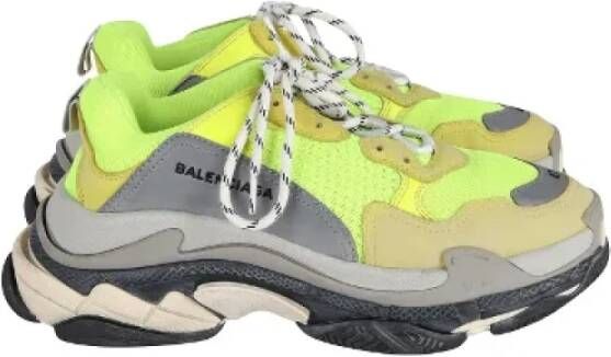 Balenciaga Vintage Pre-owned Polyester sneakers Yellow Dames