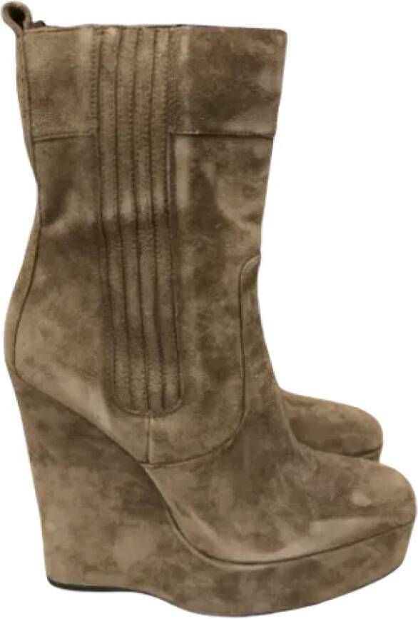 Balenciaga Vintage Pre-owned Suede boots Beige Dames