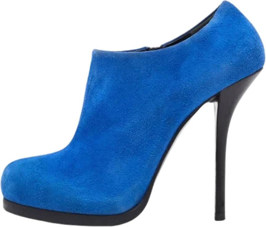 Balenciaga Vintage Pre-owned Suede boots Blue Dames