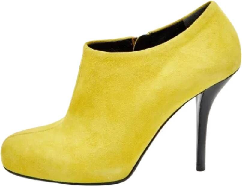 Balenciaga Vintage Pre-owned Suede boots Yellow Dames