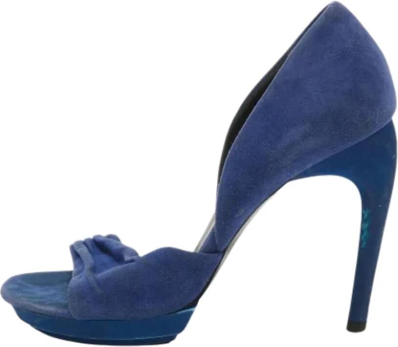 Balenciaga Vintage Pre-owned Suede sandals Blue Dames