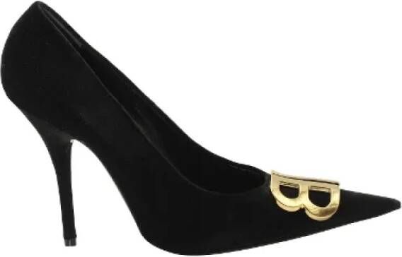 Balenciaga Vintage Pre-owned Velvet heels Black Dames