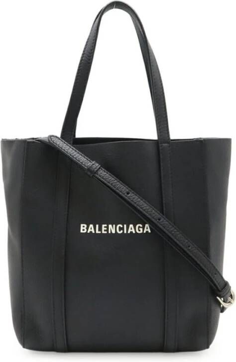 Balenciaga Vintage Tweedehands leren boodschappentas met verstelbare schouderband