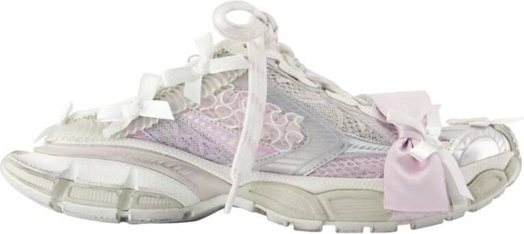 Balenciaga Wit Roze Synthetische Slip-On Sneakers