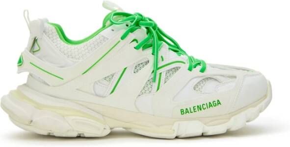 Balenciaga Witte en groene Track Sneakers