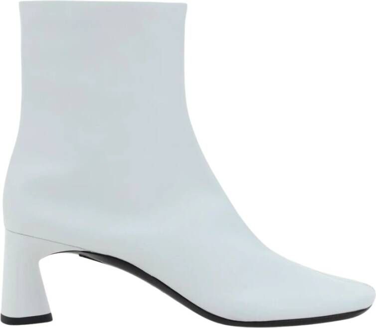 Balenciaga Witte Leren Enkellaarzen