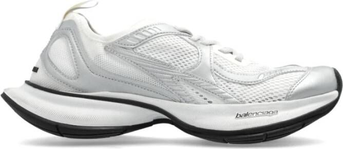 Balenciaga Witte Sneakers met Zilverkleurig Ontwerp