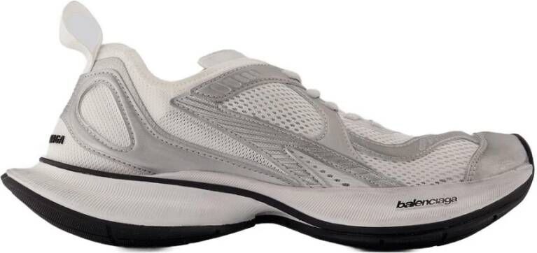 Balenciaga Wit Zilver Circuit Sneakers Synthetisch