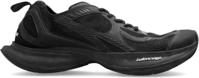 Balenciaga Zwart en wit logo sneaker circuit