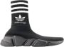 Balenciaga Adidas Speed Lt Sneakers Zwart Wit Logo Zwart Dames - Thumbnail 1