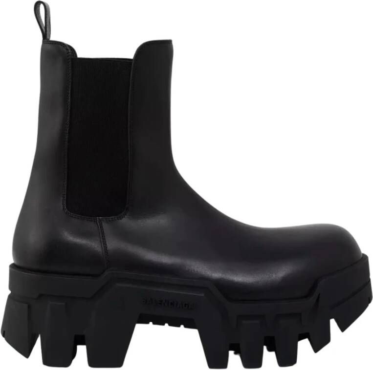 Balenciaga Zwarte Chelsea-laarzen met dikke zool