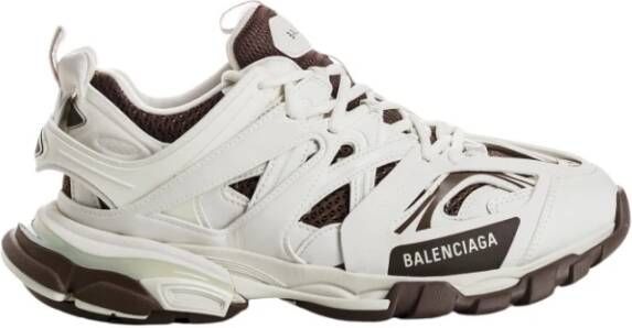 Balenciaga Zwarte en Witte Track Sneakers White Heren