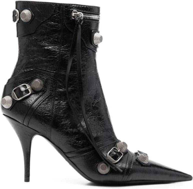 Balenciaga Zwarte enkellaarsjes met studs