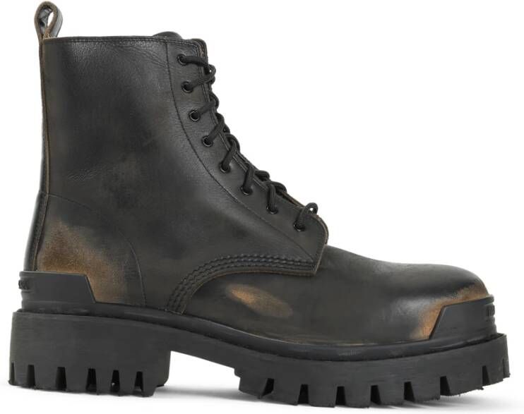 Balenciaga Zwarte enkellaarzen voor heren Brown Heren