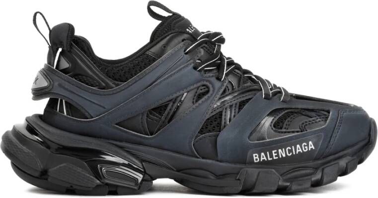 Balenciaga Track Sneakers Nylon en Mesh Leer-Vrij Black Dames