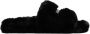 Balenciaga Zwarte Furry Slides Schoenen Black Heren - Thumbnail 1