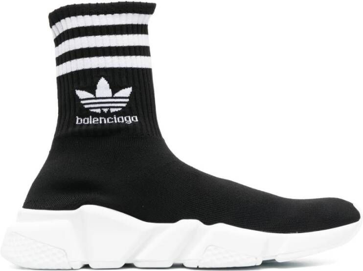 Balenciaga Zwarte hoge sneakers met Adidas samenwerking Black Dames