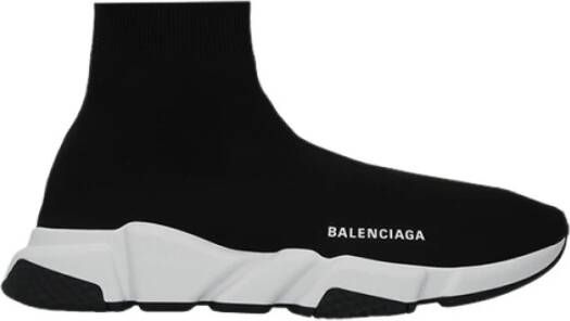 Balenciaga Zwarte Iconische Stretch Gebreide Sneakers Black Heren