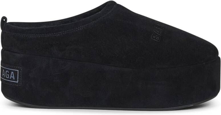 Balenciaga Zwarte Instap Sandalen met Plateauzool