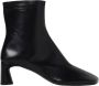 Balenciaga Zwarte Leren Enkellaarsjes Blokhak - Thumbnail 1