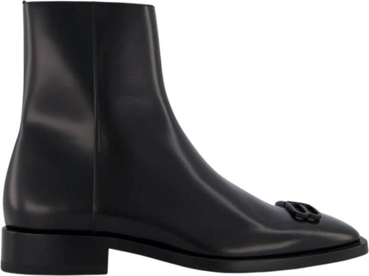 Balenciaga Zwarte Leren Enkellaarzen