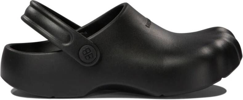 Balenciaga Zwarte Loafer Sandalen Sunday Molded